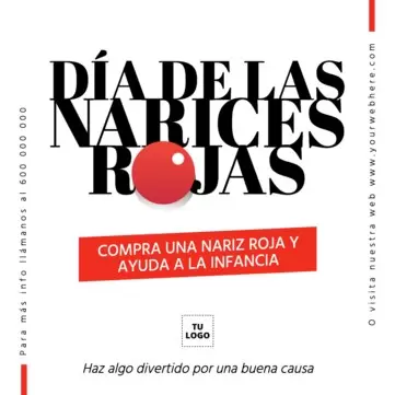 Edita un diseño del Día de la Nariz Roja