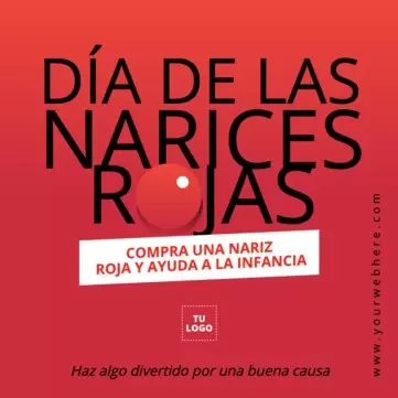 Edita un diseño del Día de la Nariz Roja