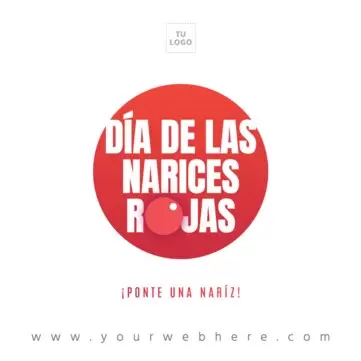 Edita un diseño del Día de la Nariz Roja