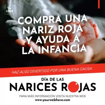 Edita un diseño del Día de la Nariz Roja