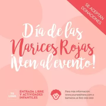 Edita un diseño del Día de la Nariz Roja