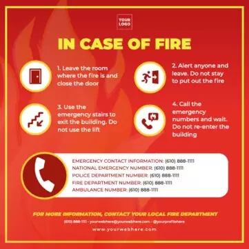 Modifier une affiche de prévention des incendies