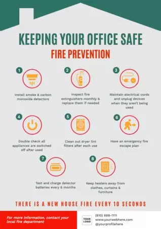 Publicar um cartaz de prevenção de incêndio