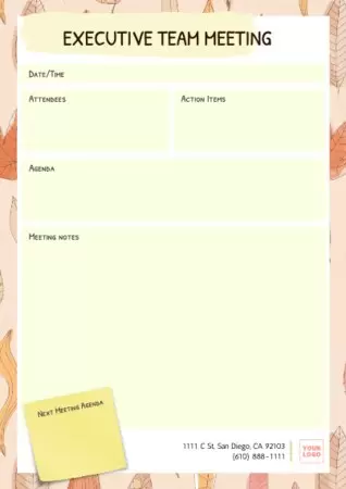 Edit a Minutes template