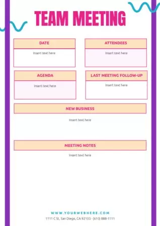 Edit a Minutes template