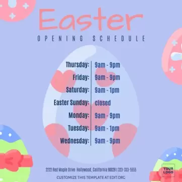 Edit an Easter sales flyer