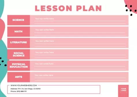 Edit a lesson plan template