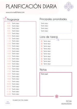 Edita un planificador diario
