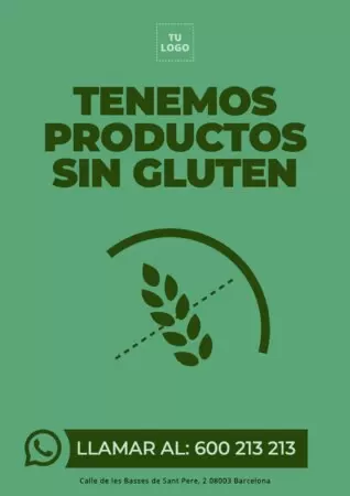 Edita una plantilla sin gluten