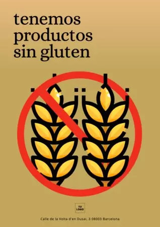 Edita una plantilla sin gluten