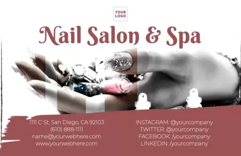 Edit a template for your nail salon