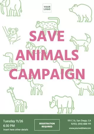Edit a poster to save animals