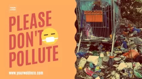 Edit a poster on stop plastic pollution