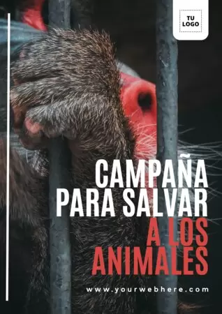 Edita un póster para salvar animales
