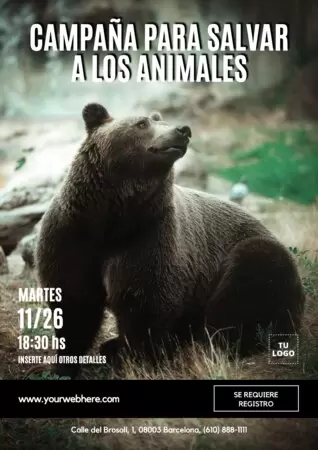 Edita un póster para salvar animales