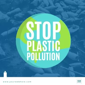 Edit a poster on stop plastic pollution
