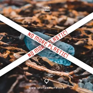 Edit a poster on stop plastic pollution