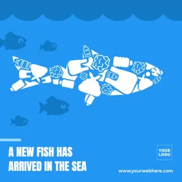 Edit a poster on stop plastic pollution