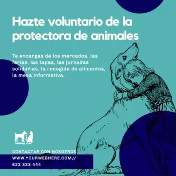 Edita un póster para salvar animales