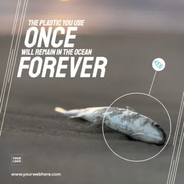 Edit a poster on stop plastic pollution