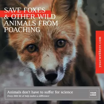 Editar um cartaz para salvar os animais