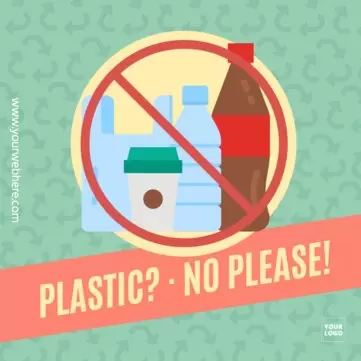 Edit a poster on stop plastic pollution