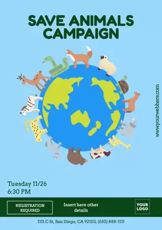 Edit a poster on stop plastic pollution