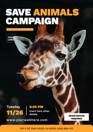 Edit a poster to save animals