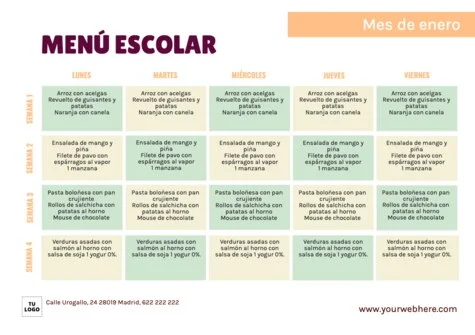 Edita un planner mensual