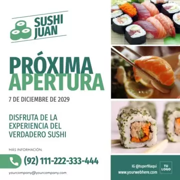 Edita un menú de sushi