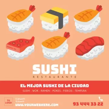 Edita un menú de sushi