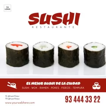 Edita un menú de sushi