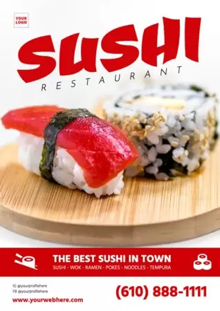 Een sushi-menu bewerken