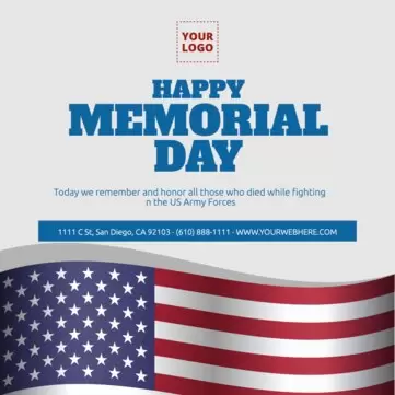 Edit a Memorial Day template