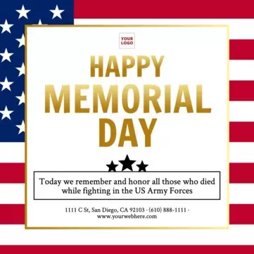 Edit a Memorial Day template