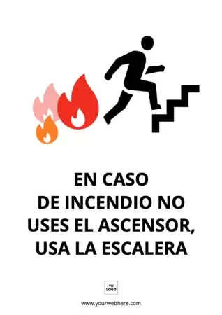 Edita un cartel de prevención de incendios