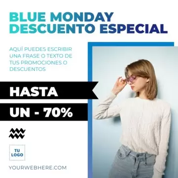 Edita un cartel para el Blue Monday