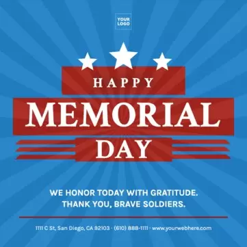 Edit a Memorial Day template