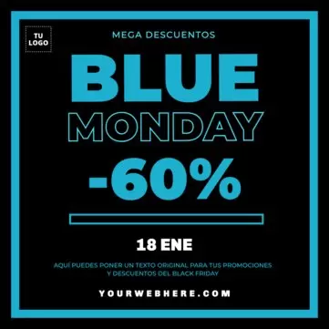 Edita un cartel para el Blue Monday