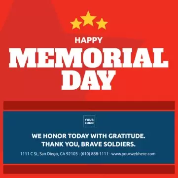 Edit a Memorial Day template