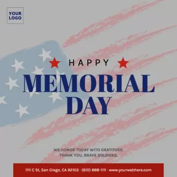 Edit a Memorial Day template