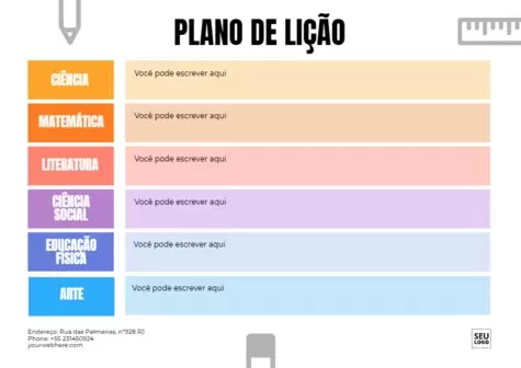 Editar uma agenda semanal