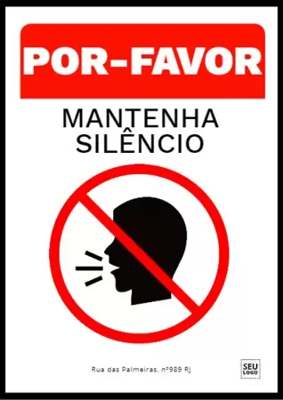 Editar um cartaz de silêncio