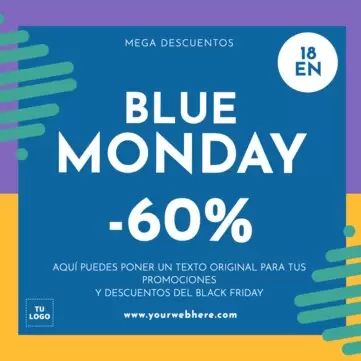 Edita un cartel para el Blue Monday