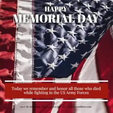 Edit a Memorial Day template