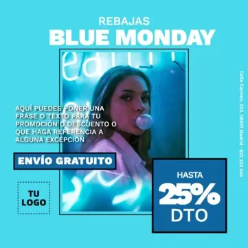Edita un cartel para el Blue Monday