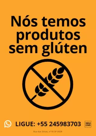 Editar um cartaz sem glúten