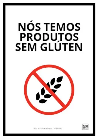 Editar um cartaz sem glúten
