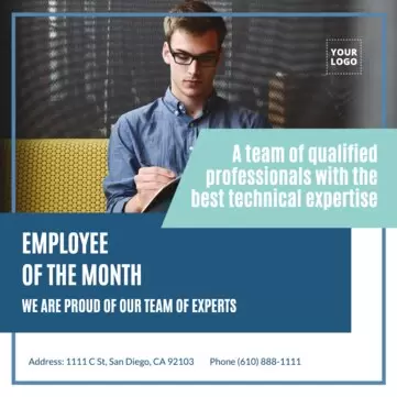 Edit an employee of the month poster