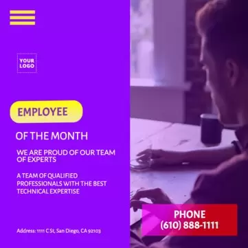 Edit an employee of the month poster